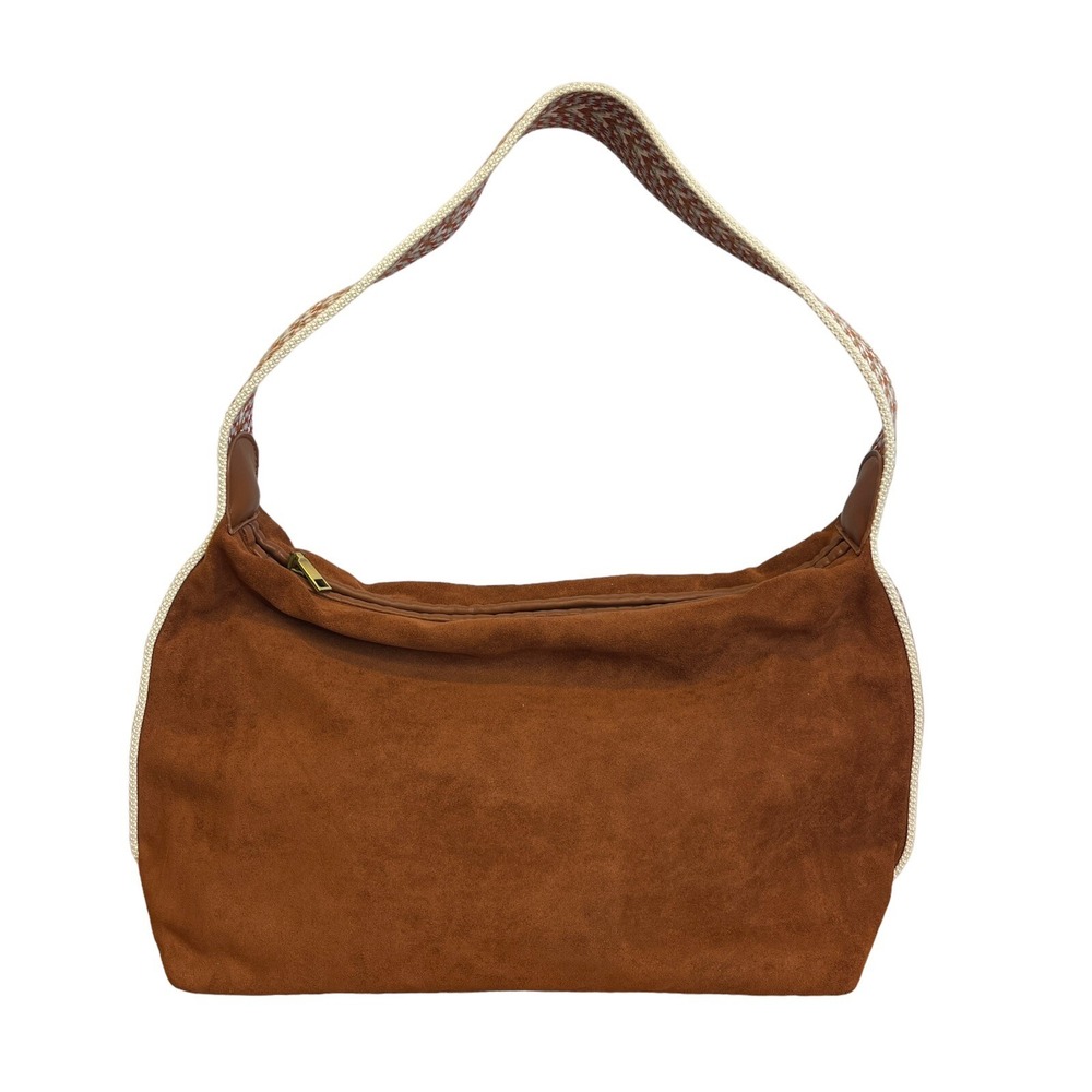 Shiraleah Purse Handbag Decorative Strap Caramel Brown Zip Closure Boho‎ - Picture 4 of 16